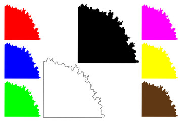 San Saba County, Texas (Counties in Texas, United States of America,USA, U.S., US) map vector illustration, scribble sketch San Saba map