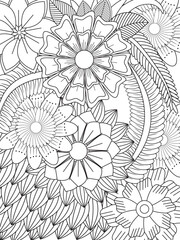 Flowers Coloring Pages For Adules