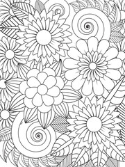 Flowers Coloring Pages For Adules