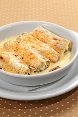 Ricotta and Walnut Cannelloni Gratin