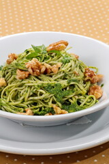 Capellini with Pesto Sauce and Walnuts