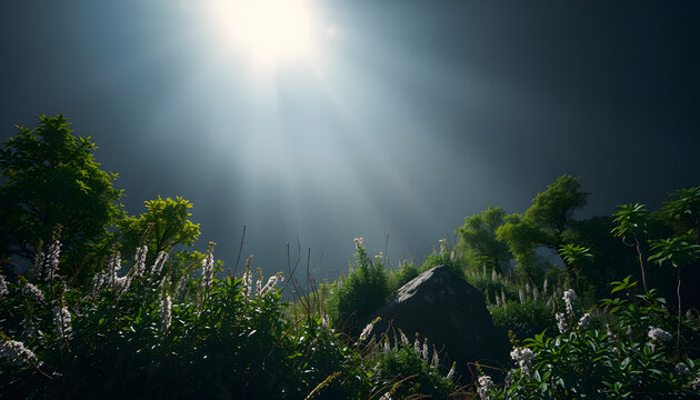 mindful nature isolated with white highlights, png