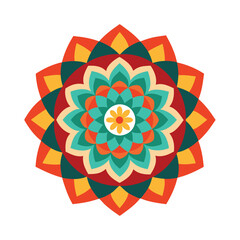 Ornate Indian Mandala Art Vector Intricate Traditional Design Celebrating Cultural Heritage and Sacred Symmetry