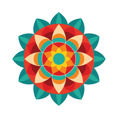 Ornate Indian Mandala Art Vector Intricate Traditional Design Celebrating Cultural Heritage and Sacred Symmetry