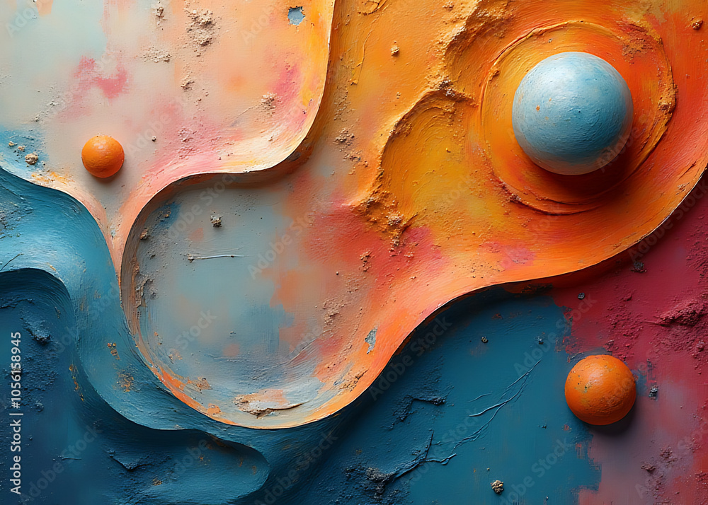 Aufkleber Design elements on textured surfaces create patterns and backgrounds visually appealing to human eyes always.
