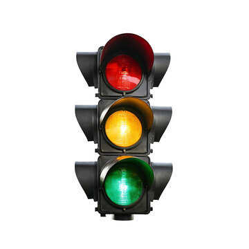 traffic lights isolated on white