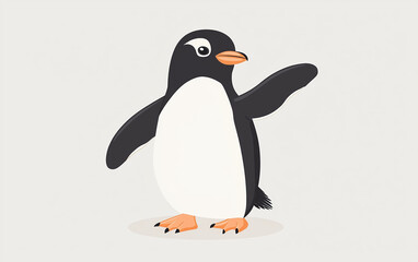 Fototapeta premium penguin on snow
