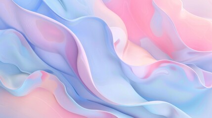 Obraz premium An abstract pastel background with fluid shapes in light pink, baby blue, and lavender