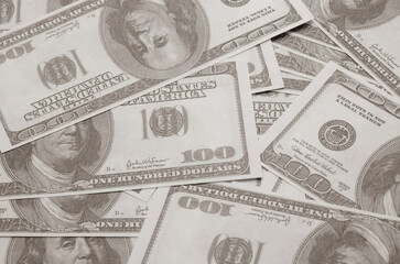 American dollars as a backdrop for business and finance.