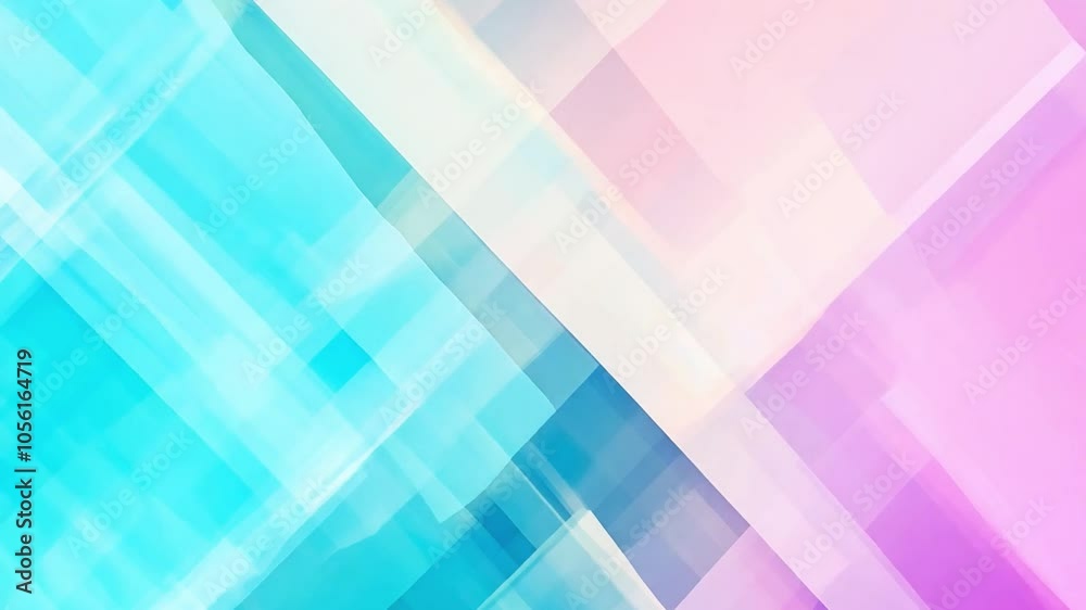 Poster abstract geometric patterns with blue and coral hues creating a dynamic visual experience in a moder