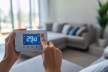 User-friendly LCD display shows current temperature; adjust settings for optimal indoor comfort.