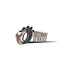 tire repair and tire shop logo