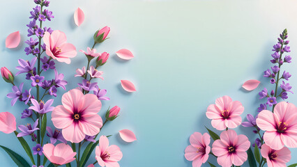 Fototapeta premium Background with Flowing Pastel Colors and Hints of Whispered Words, Light and Airy, Evoking a Romantic and Dreamy Mood