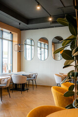 luxury interior with ficus plant