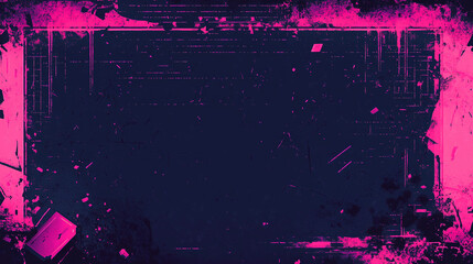 Obraz premium Abstract digital background with vibrant pink accents and dark textures for creative projects
