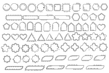 Obraz premium Spider web Halloween frame set. Vector illustration.