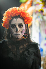 Portrait of Catrina with Candy Stand