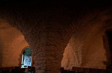 Interior detail in the medieval fortress of Bergen, Norway