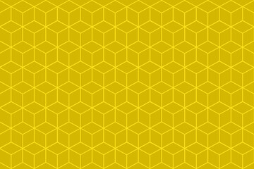 Yellow hexagonal lines seamless pattern decoration