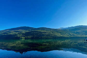 Beautiful lake Revelstoke in British Columbia, Canada