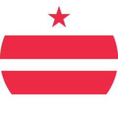 Circle flag of the United States of America federal state of DISTRICT OF COLUMBIA