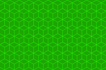 Obraz premium Green hexagonal lines seamless pattern decoration