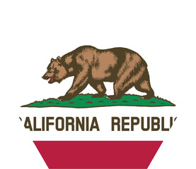 Polygon flag of the United States of America federal state of CALIFORNIA