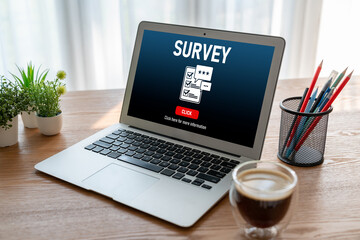 Online survey form for modish digital information collection on the internet network