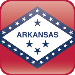 Cube flag of the United States of America federal state of ARKANSAS