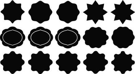 set of black and white icons