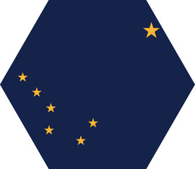 Polygon flag of the United States of America federal state of ALASKA