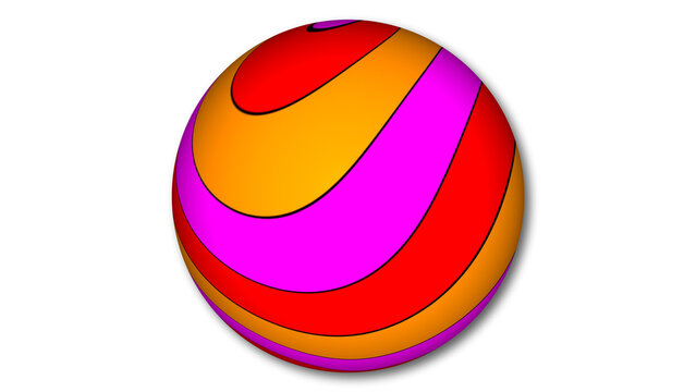 recommend clip art: Geometric line attached on a sphere. Stylish sphere isolate on white background.