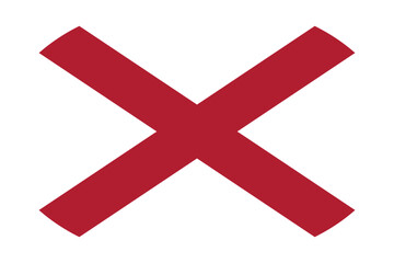 Obraz premium Oval flag of the United States of America federal state of ALABAMA