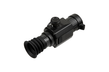 Modern monocular thermal imager isolate on a white background. A device for fixing thermal radiation.