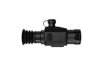 Modern monocular thermal imager isolate on a white background. A device for fixing thermal radiation.