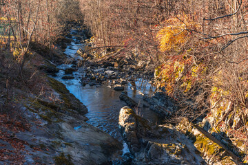 The Mesna River of the town of Lillehammer, Norway, in October.