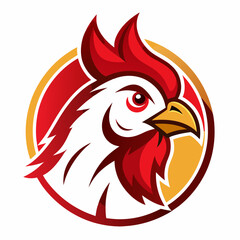 rooster isolated on white