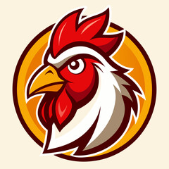 rooster isolated on white background