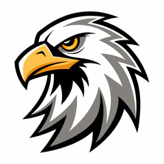 Fototapeta premium american bald eagle with flag