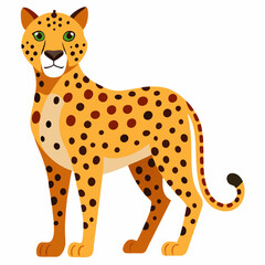 leopard cartoon isolated on white