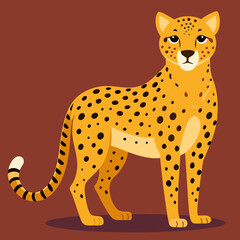 leopard cartoon isolated on white