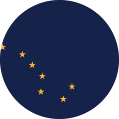 Circle flag of the United States of America federal state of ALASKA