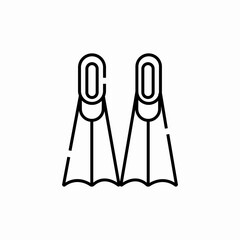 diving slippers icon sign vector