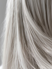 Fototapeta premium close up of hair, long straight blonde hair with highlights and silver accents, 