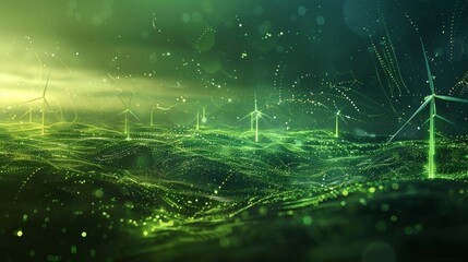 Fototapeta premium abstract Futuristic green energy background highlighting sustainable innovation