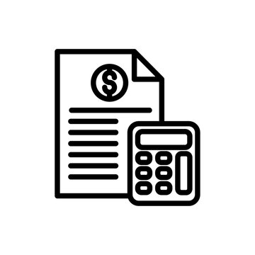 recommend clip art: Accounting icon logo sign set vector outline