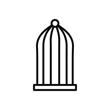 recommend clip art: Bird cage icon logo sign set vector outline