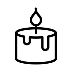 Candle icon logo sign set vector outline