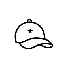 Cap icon logo sign set vector outline