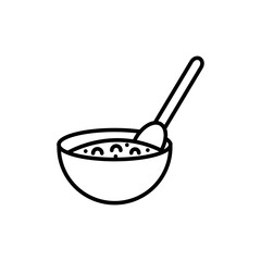 Cereal icon logo sign set vector outline